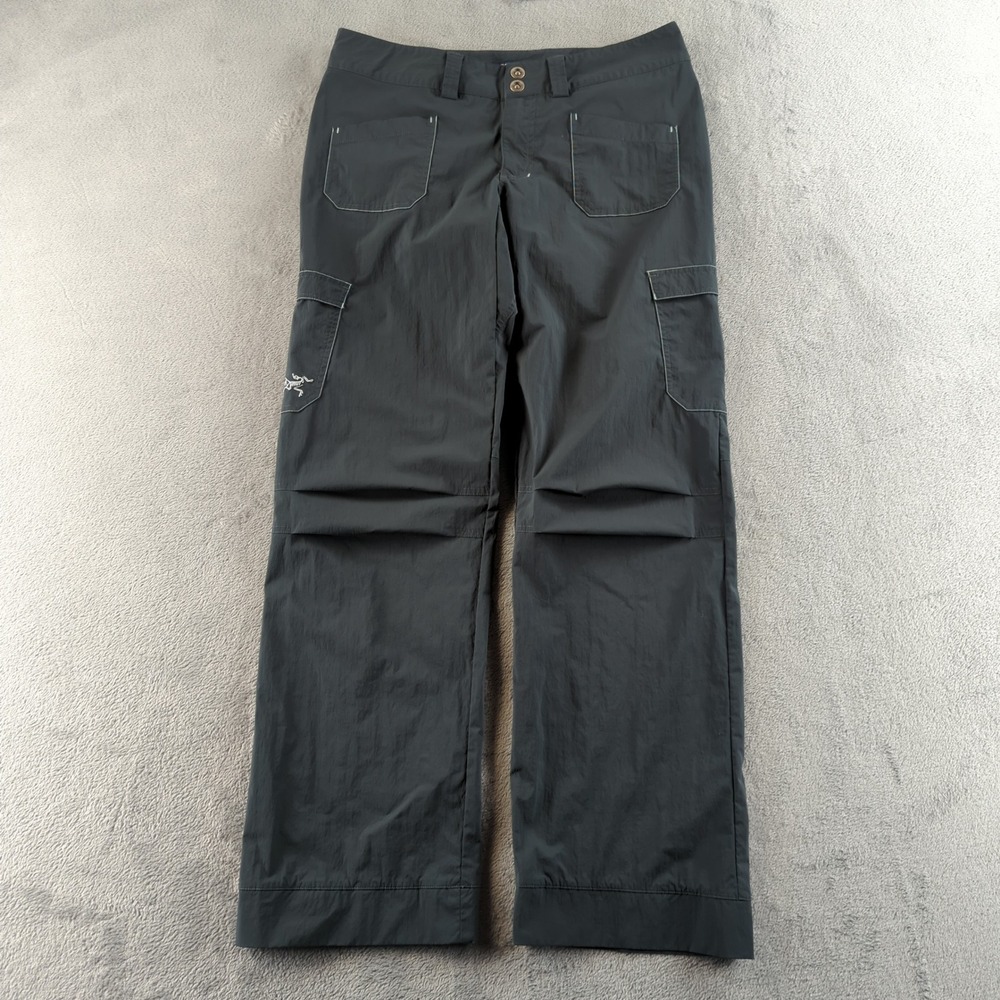 Arcteryx Pants Womens 10 Gray Relaxed Wide Cargo Hiking Outdoor Parapet Gorpcore